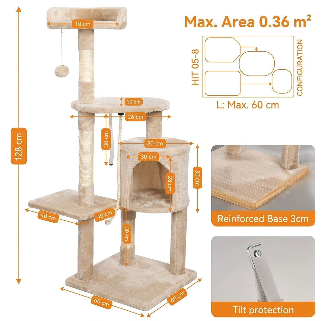 Tall Multi-Level Cat Tree Tower