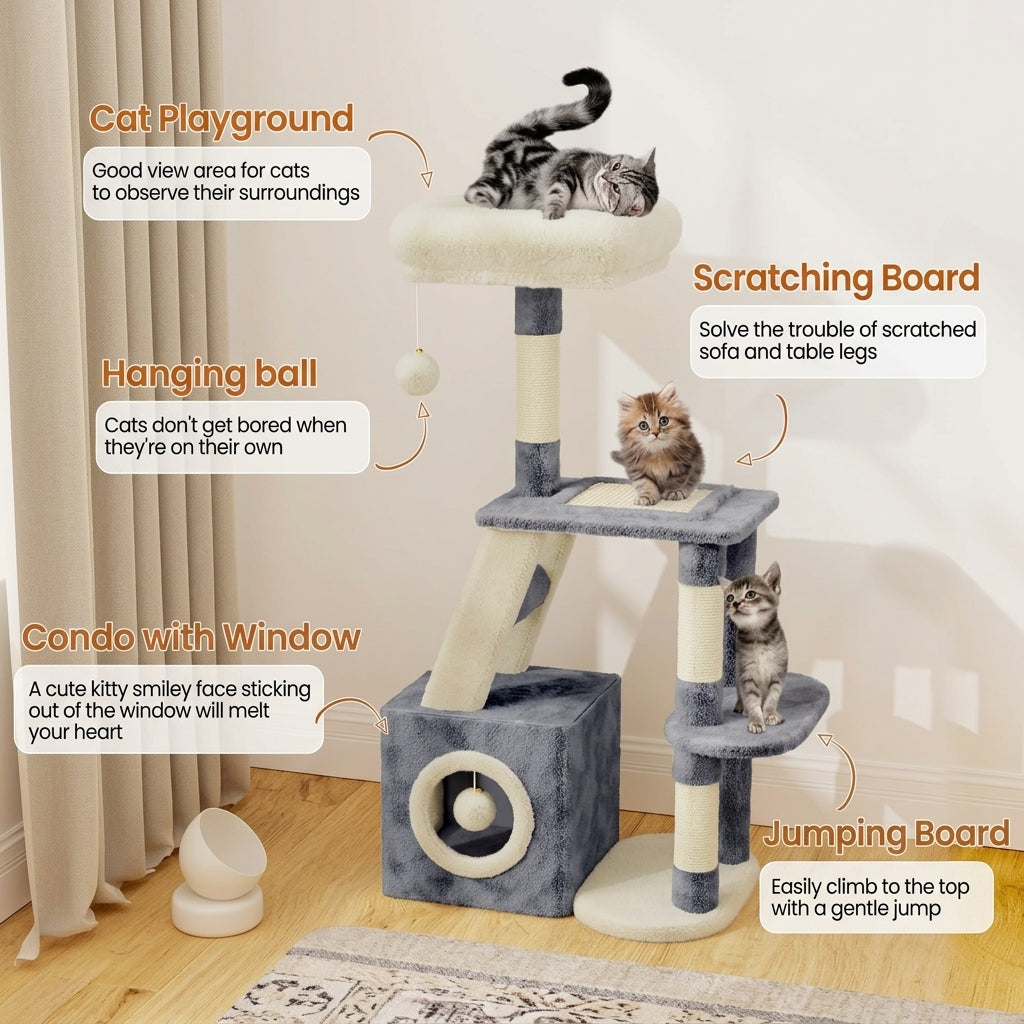 107cm Large Cat Tree Tower