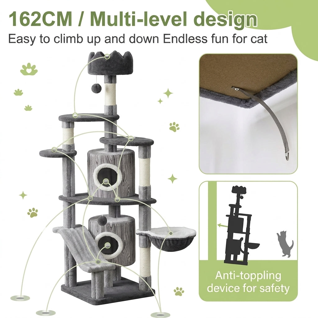 162cm Extra Tall Cat Tree