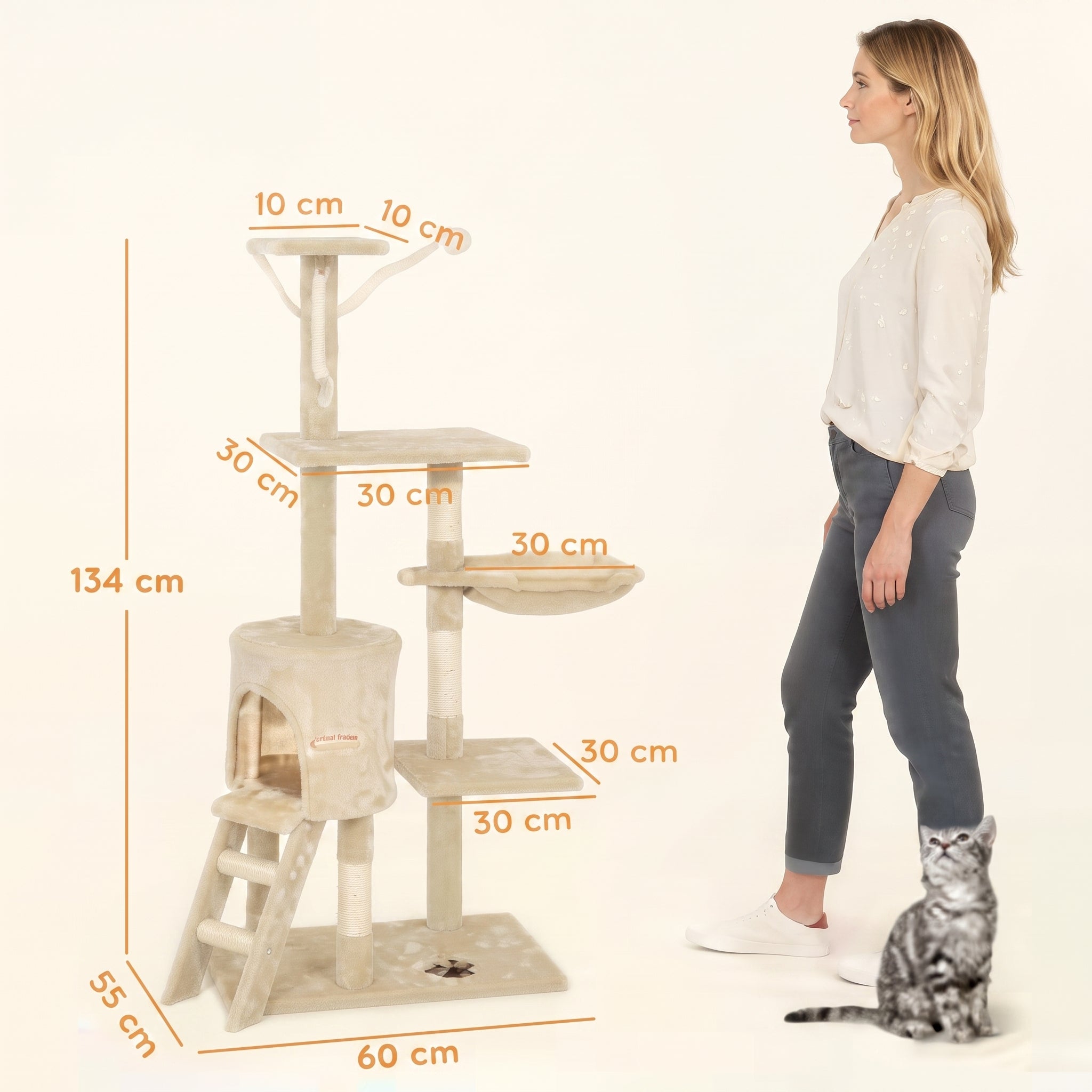 134cm Outdoor Cat Tree Tower