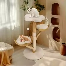 110cm Modern Wood Cat Tree