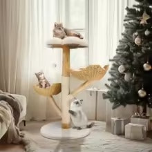 110cm Modern Wood Cat Tree