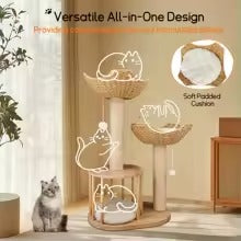 99cm 3-Tier Wooden Cat Tree