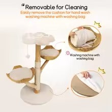 110cm Modern Wood Cat Tree