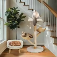110cm Modern Wood Cat Tree