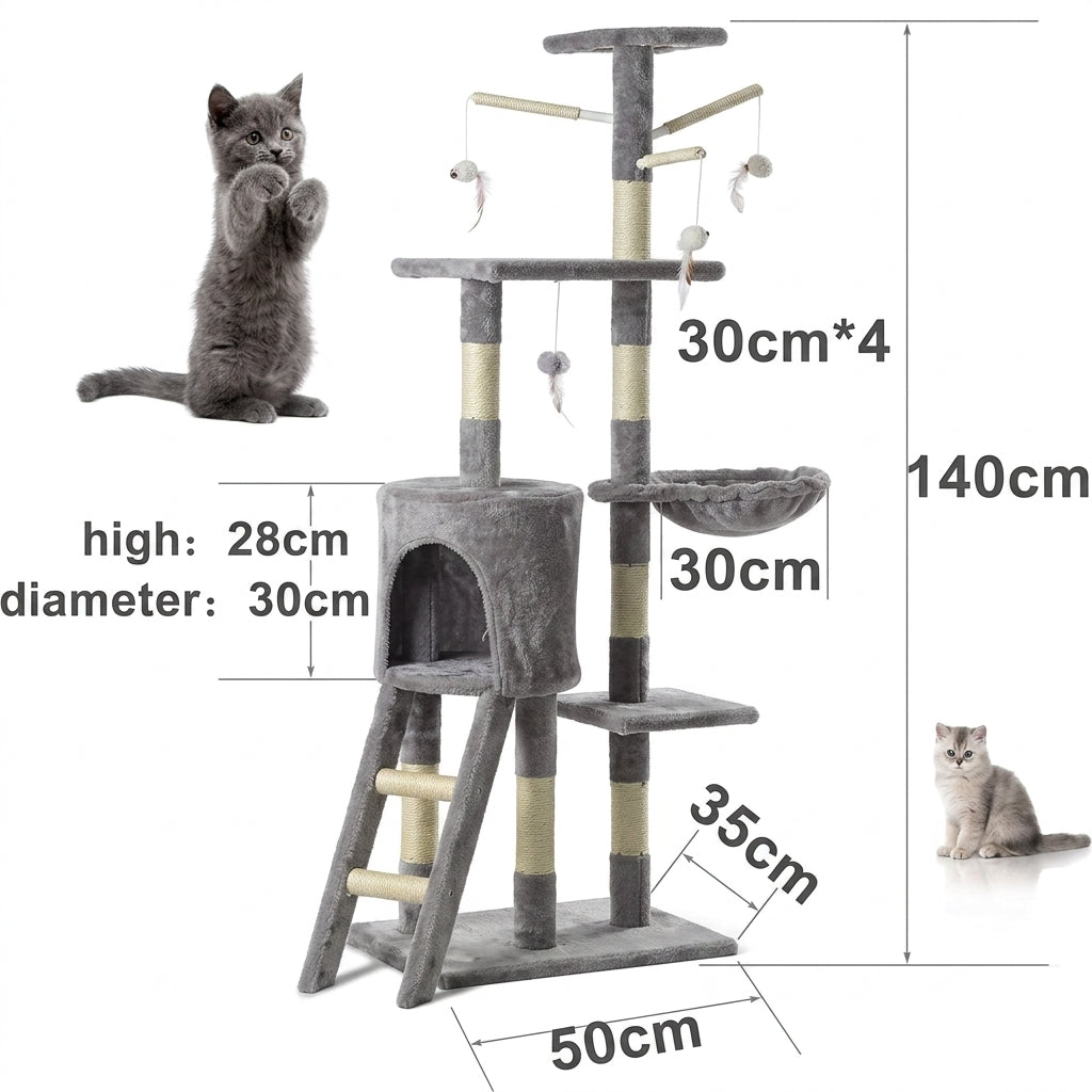 140cm Outdoor Cat Tree Tower
