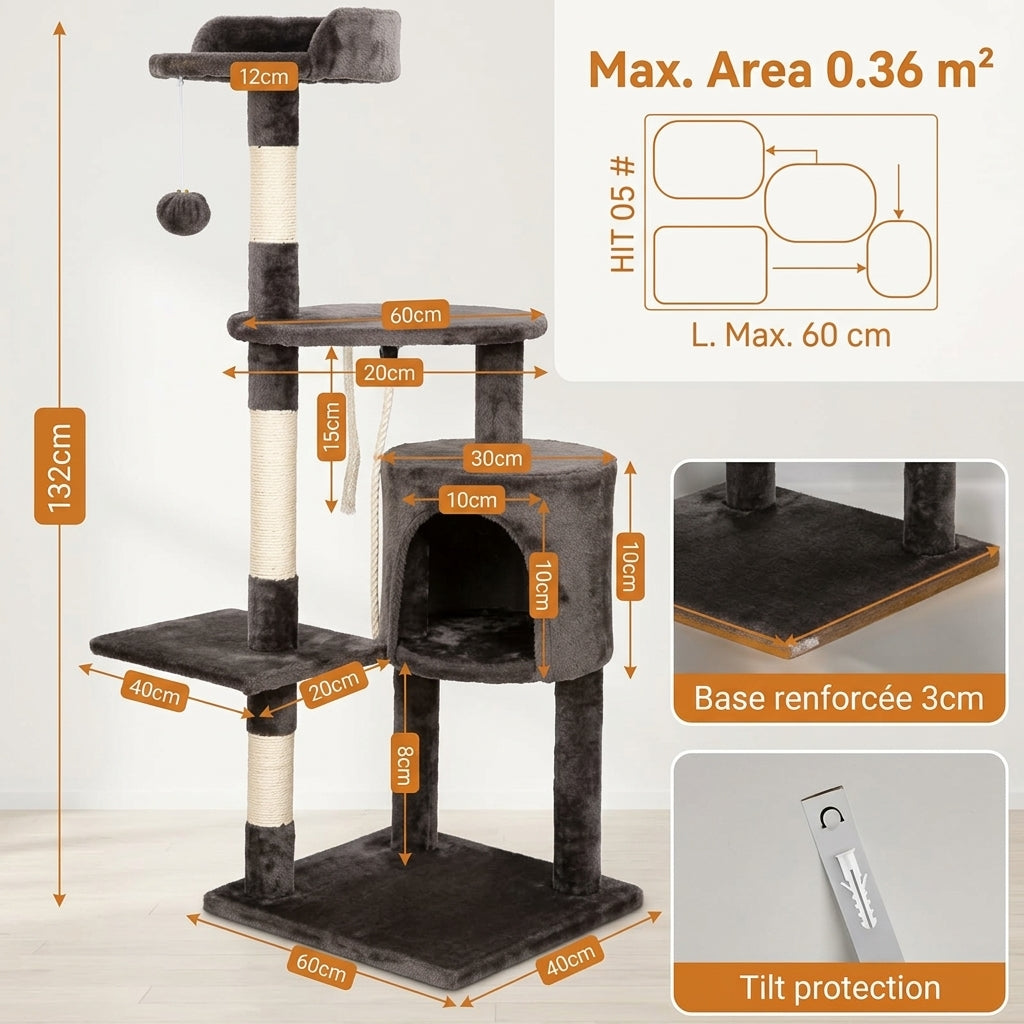 Tall Multi-Level Cat Tree Tower