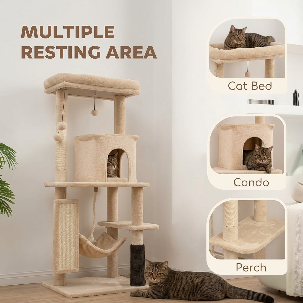 132cm Large Cat Tree Tower